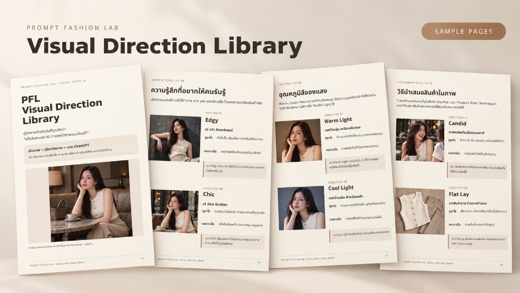 ตัวอย่างหน้าในเล่ม Visual Direction Library